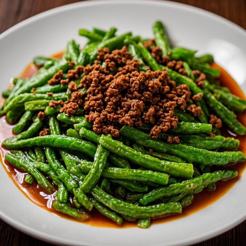 欖菜肉鬆四季豆